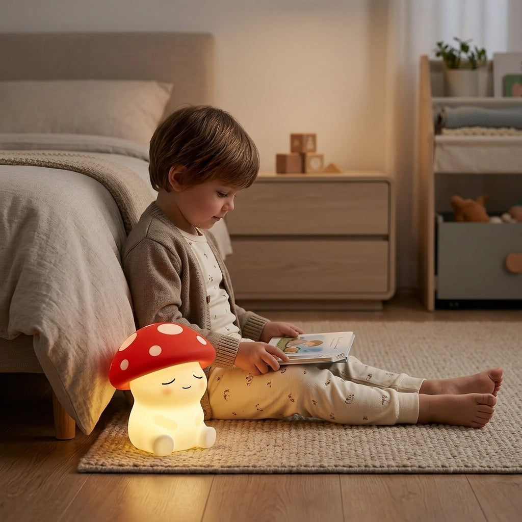 Colorful Squishy Mushroom Night Light